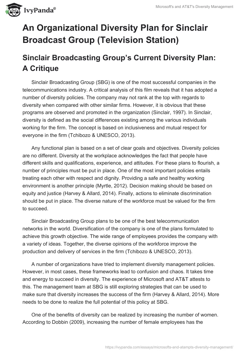 Microsoft's and AT&T's Diversity Management. Page 4