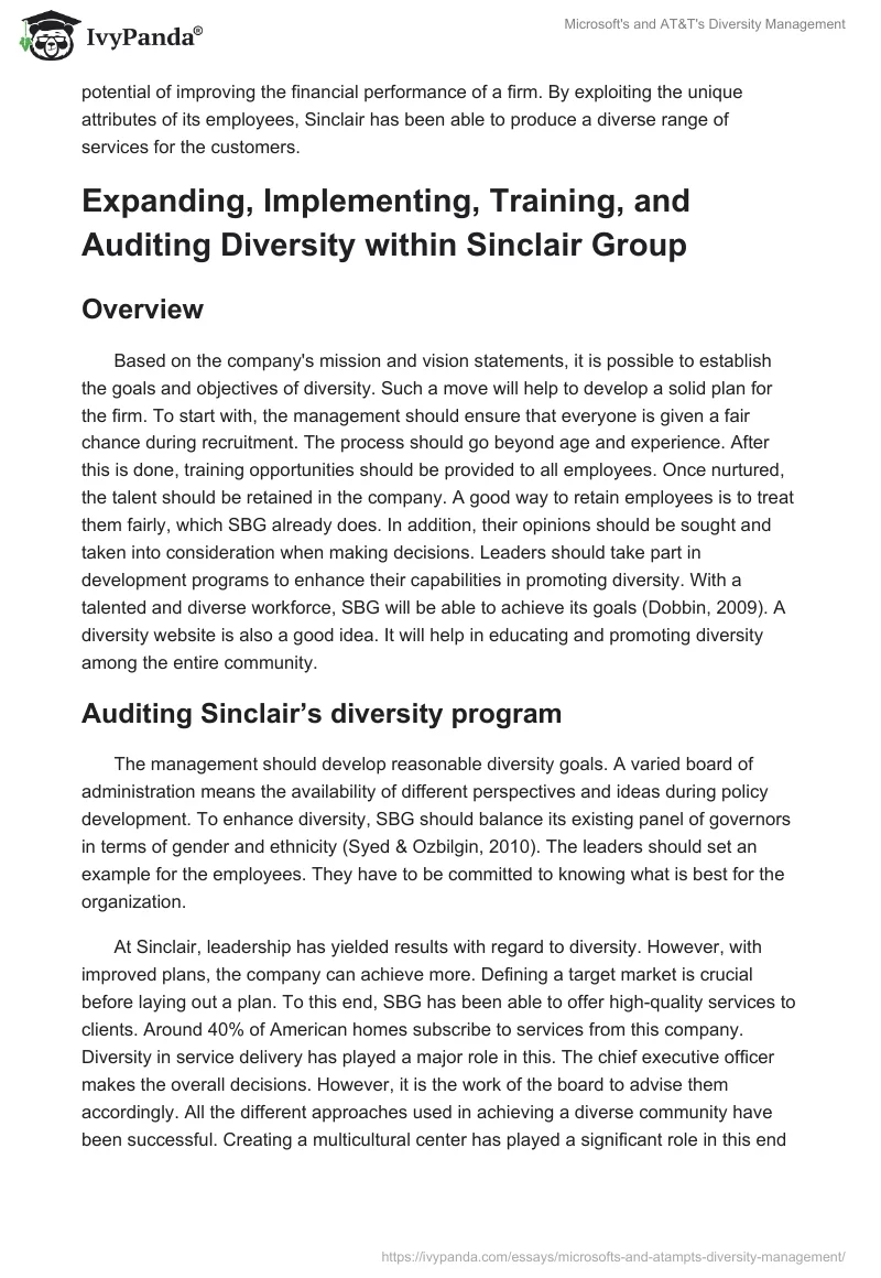 Microsoft's and AT&T's Diversity Management. Page 5