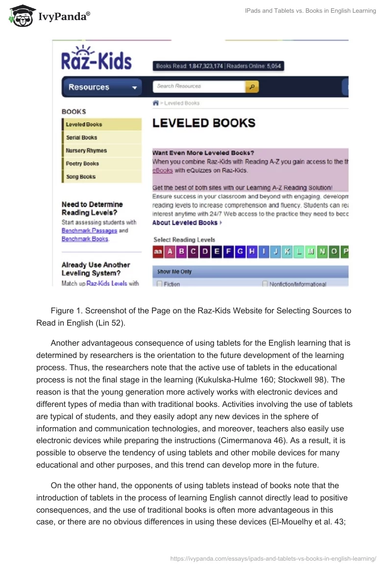 IPads and Tablets vs. Books in English Learning. Page 4