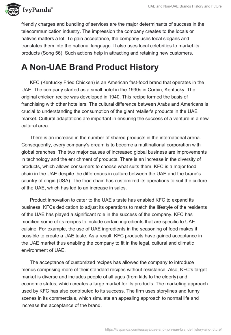 UAE and Non-UAE Brands History and Future. Page 2