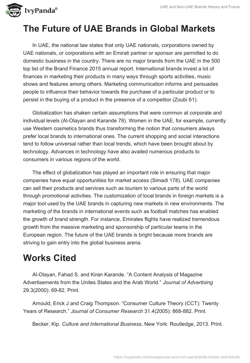 UAE and Non-UAE Brands History and Future. Page 5