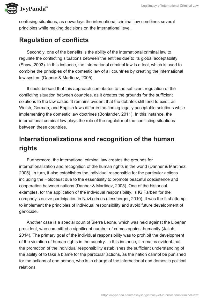 Legitimacy of International Criminal Law. Page 2
