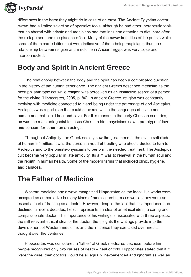 Medicine and Religion in Ancient Civilizations. Page 2