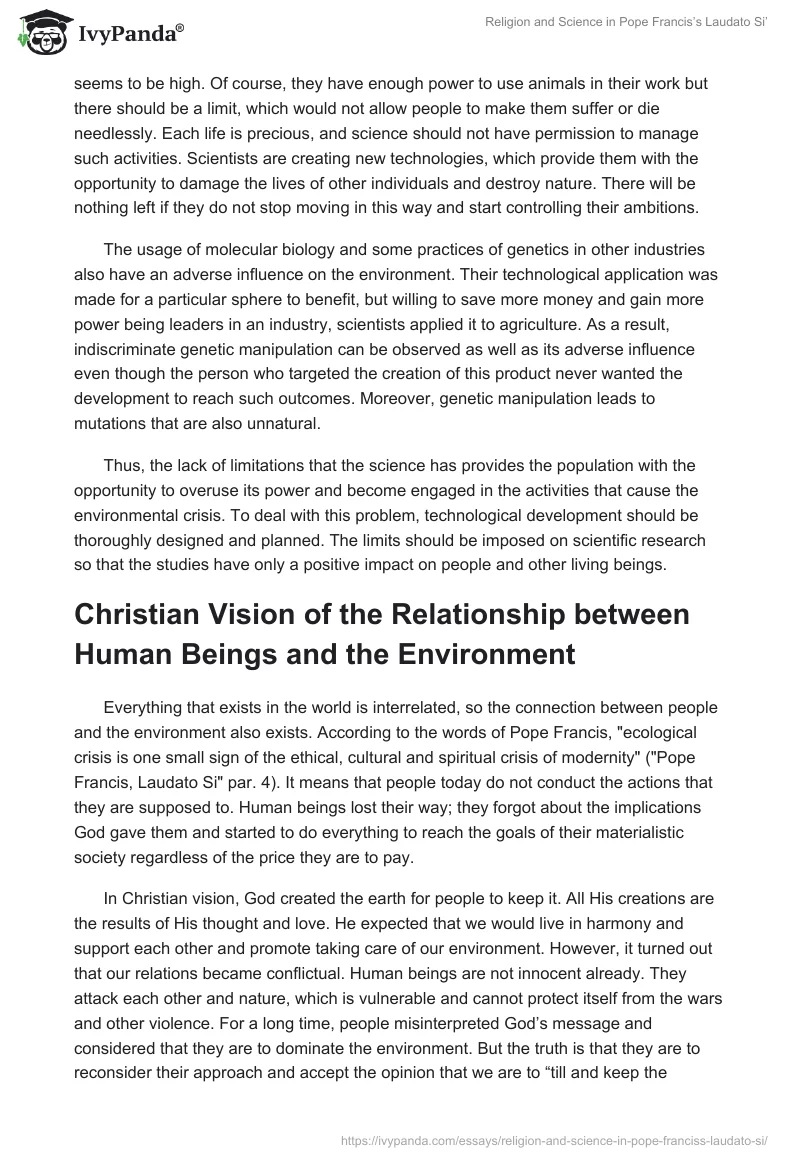 Religion and Science in Pope Francis’s Laudato Si’. Page 2