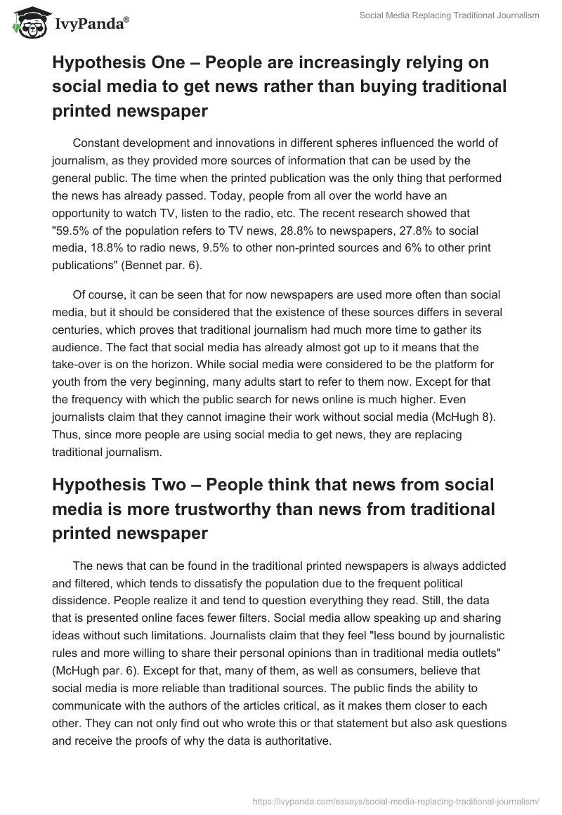 Social Media Replacing Traditional Journalism. Page 4