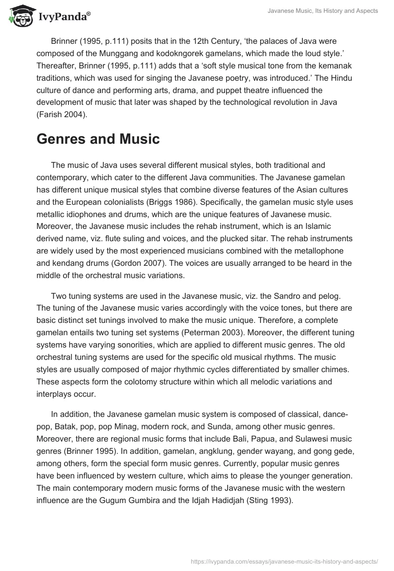 Javanese Music, Its History and Aspects. Page 2
