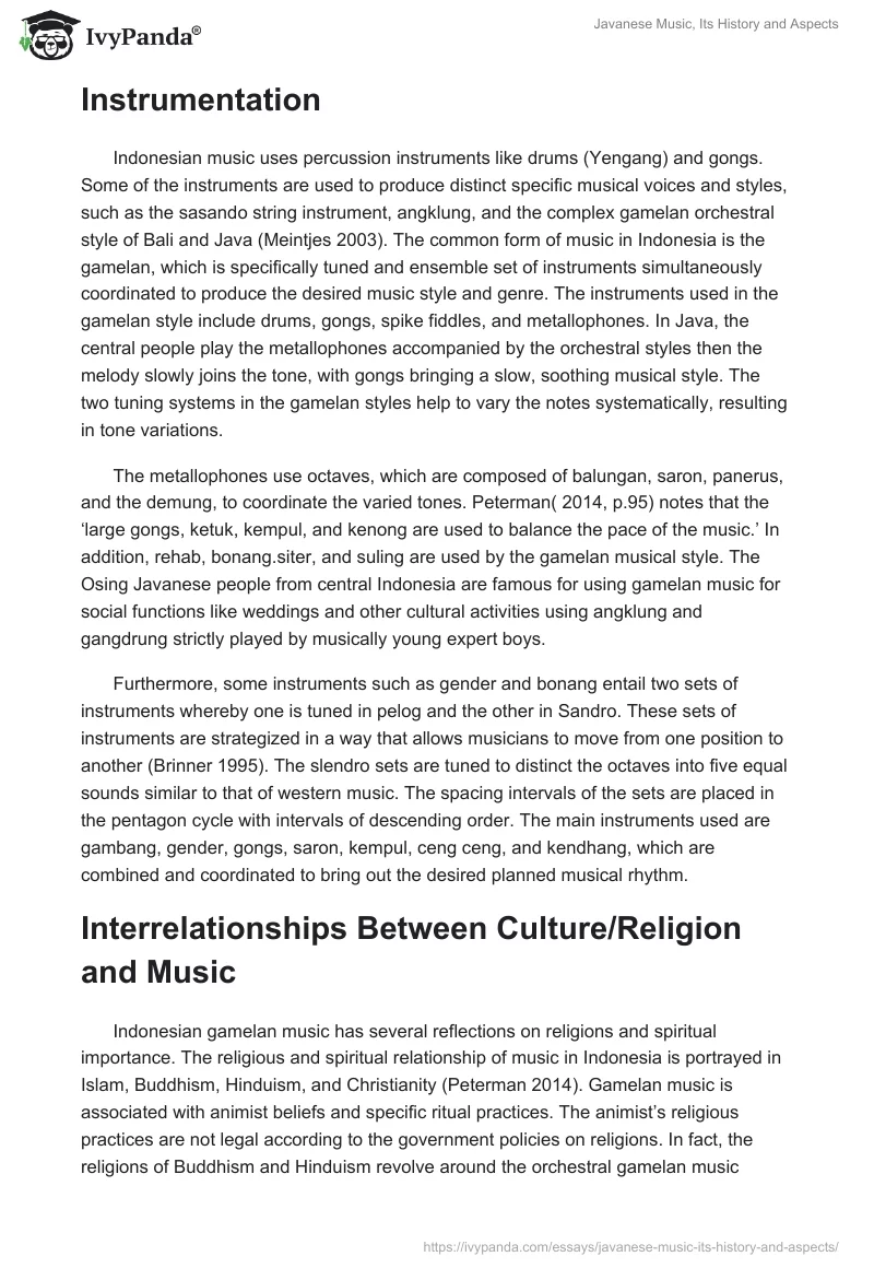 Javanese Music, Its History and Aspects. Page 3