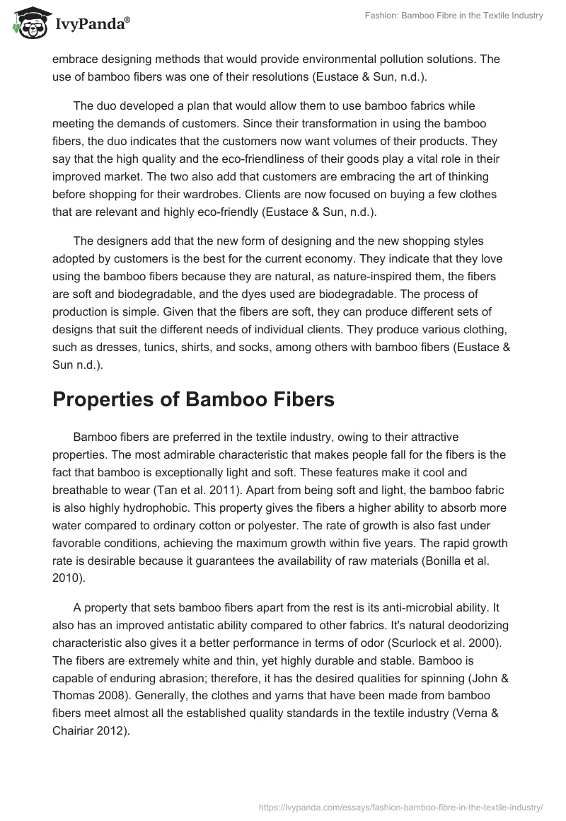 Fashion: Bamboo Fibre in the Textile Industry. Page 3