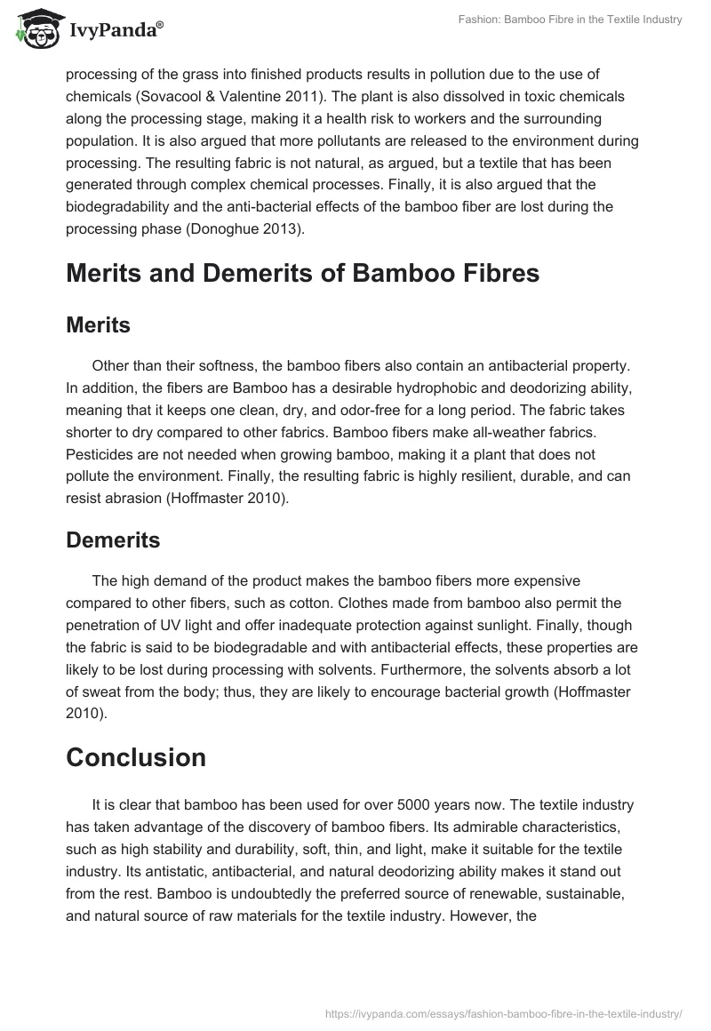 Fashion: Bamboo Fibre in the Textile Industry. Page 5