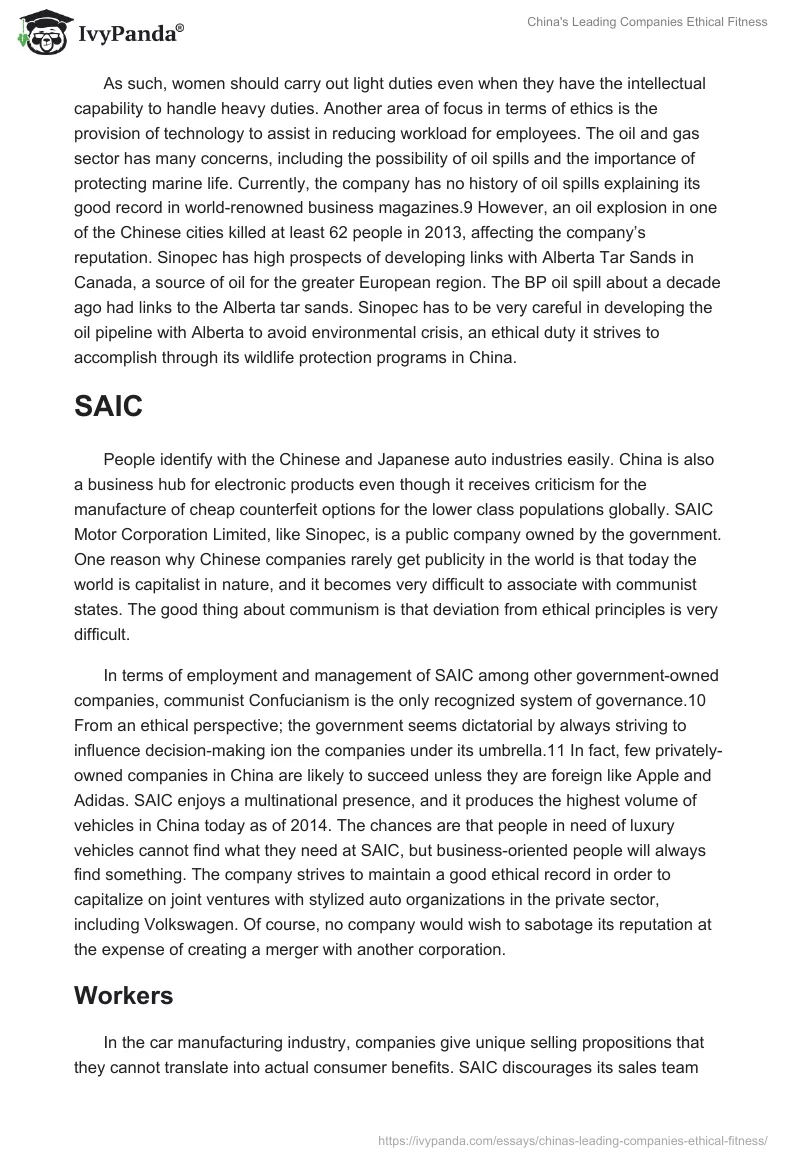 China's Leading Companies Ethical Fitness. Page 4