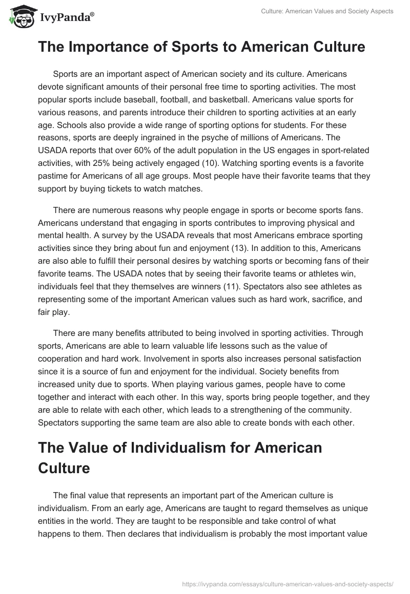 Culture: American Values and Society Aspects. Page 2