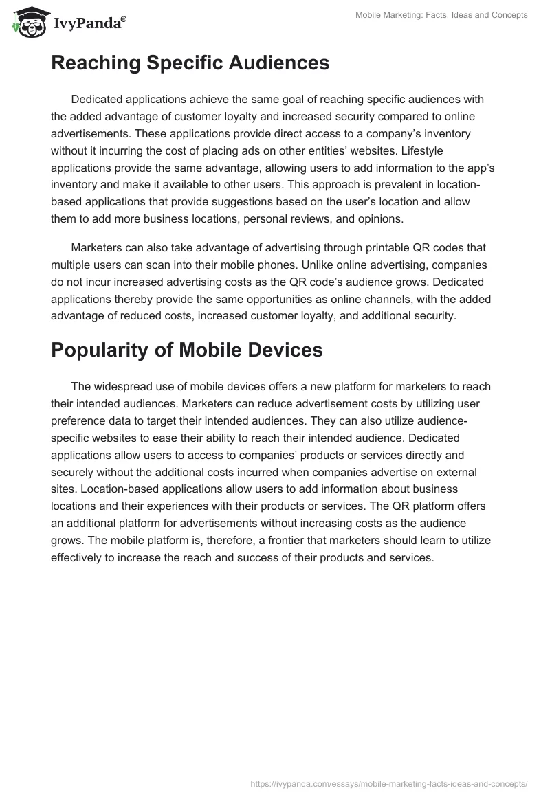 Mobile Marketing: Facts, Ideas and Concepts. Page 2