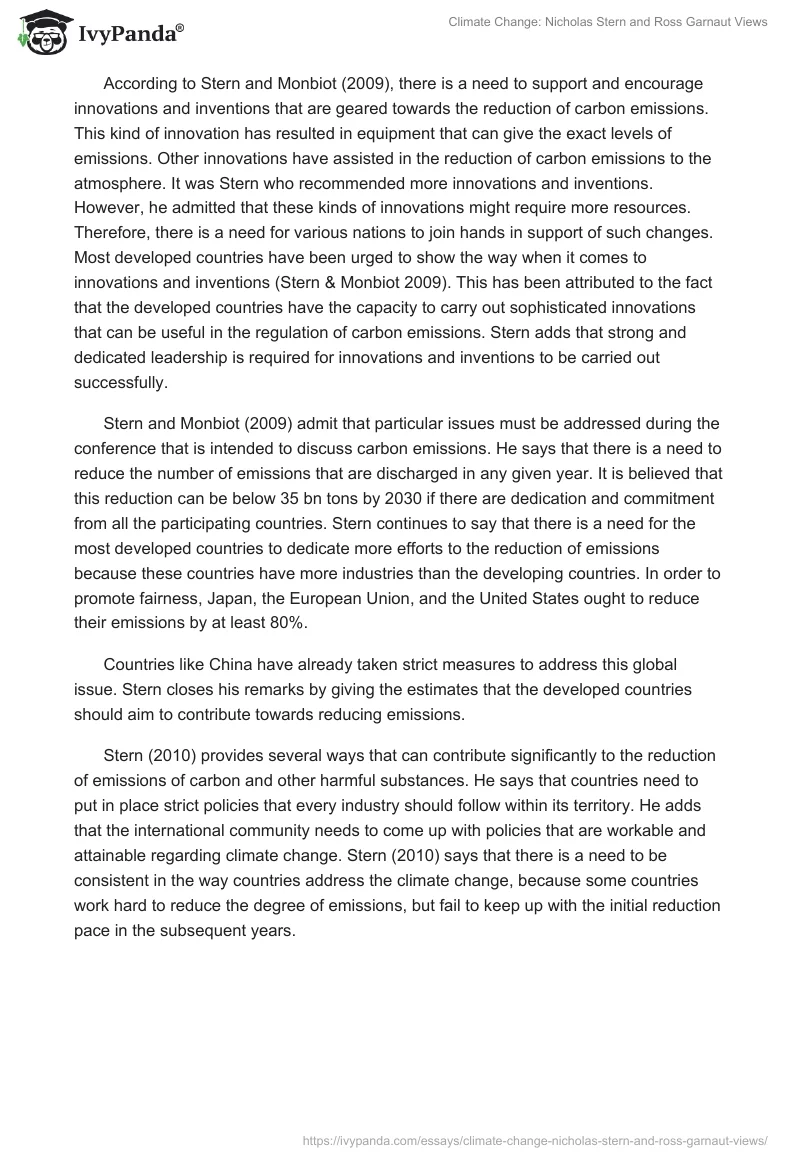Climate Change: Nicholas Stern and Ross Garnaut Views. Page 2