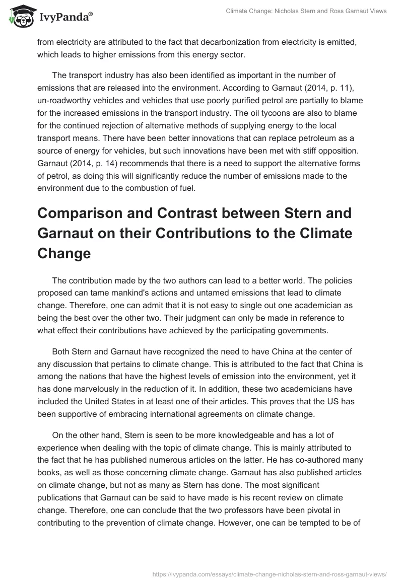 Climate Change: Nicholas Stern and Ross Garnaut Views. Page 4
