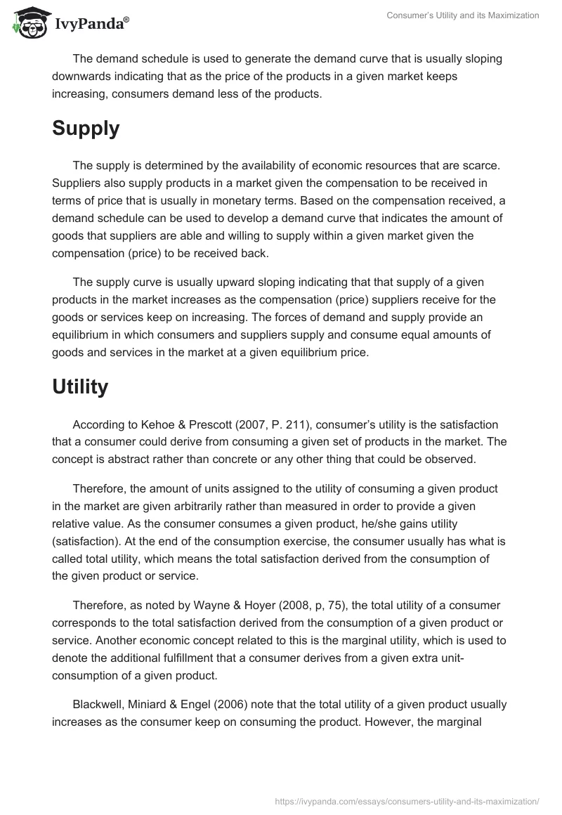Consumer’s Utility and its Maximization. Page 2