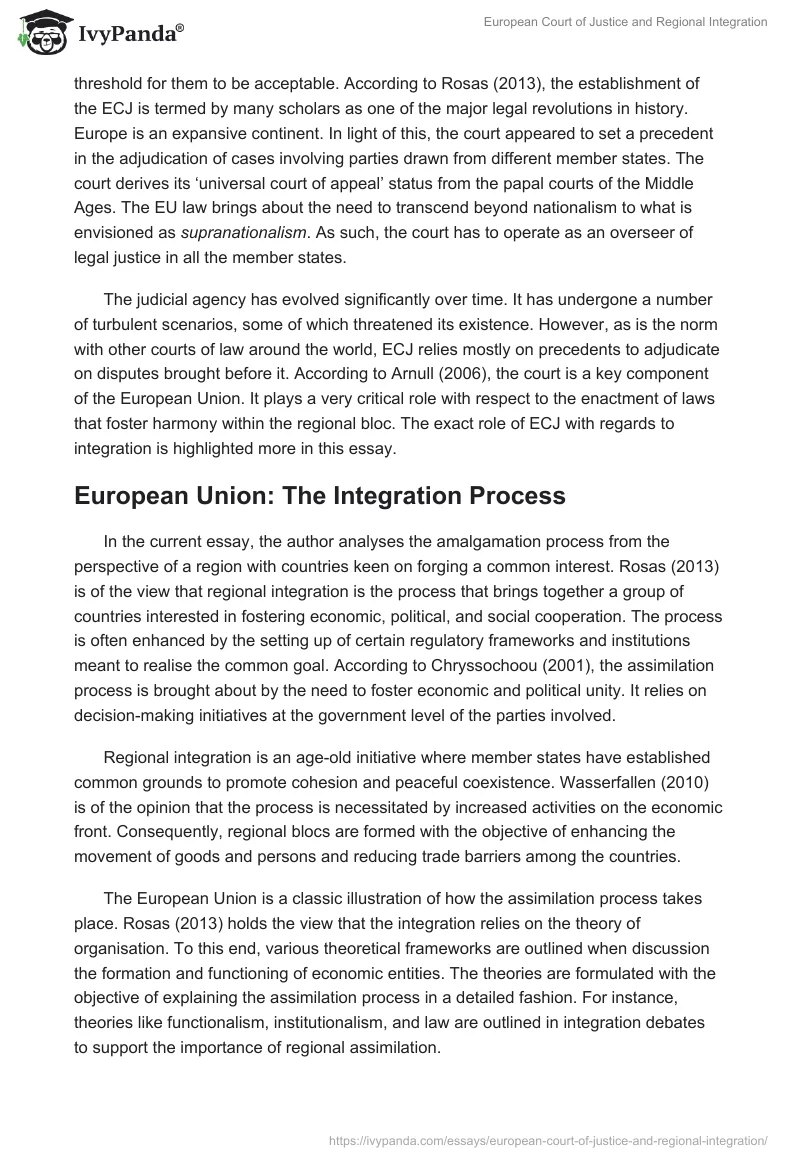 European Court of Justice and Regional Integration. Page 2