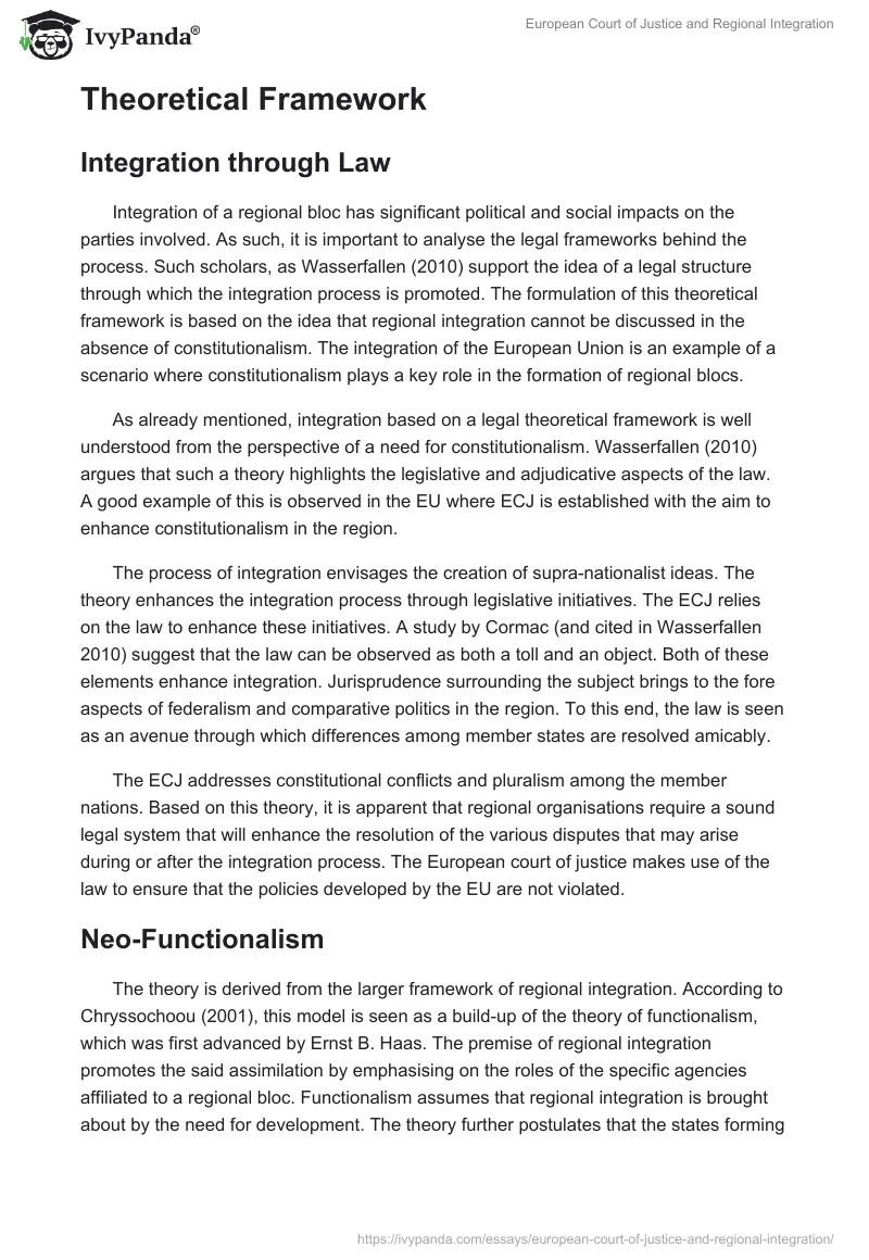 European Court of Justice and Regional Integration. Page 4