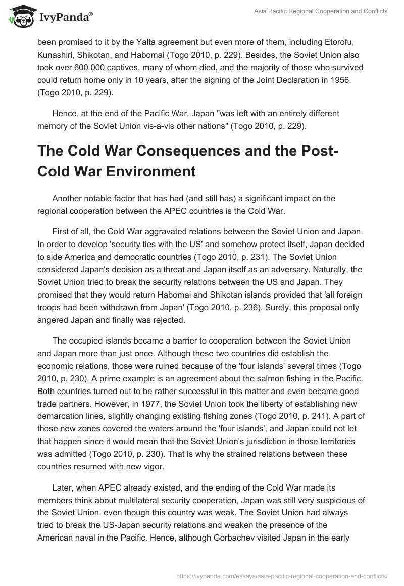 Asia Pacific Regional Cooperation and Conflicts. Page 3