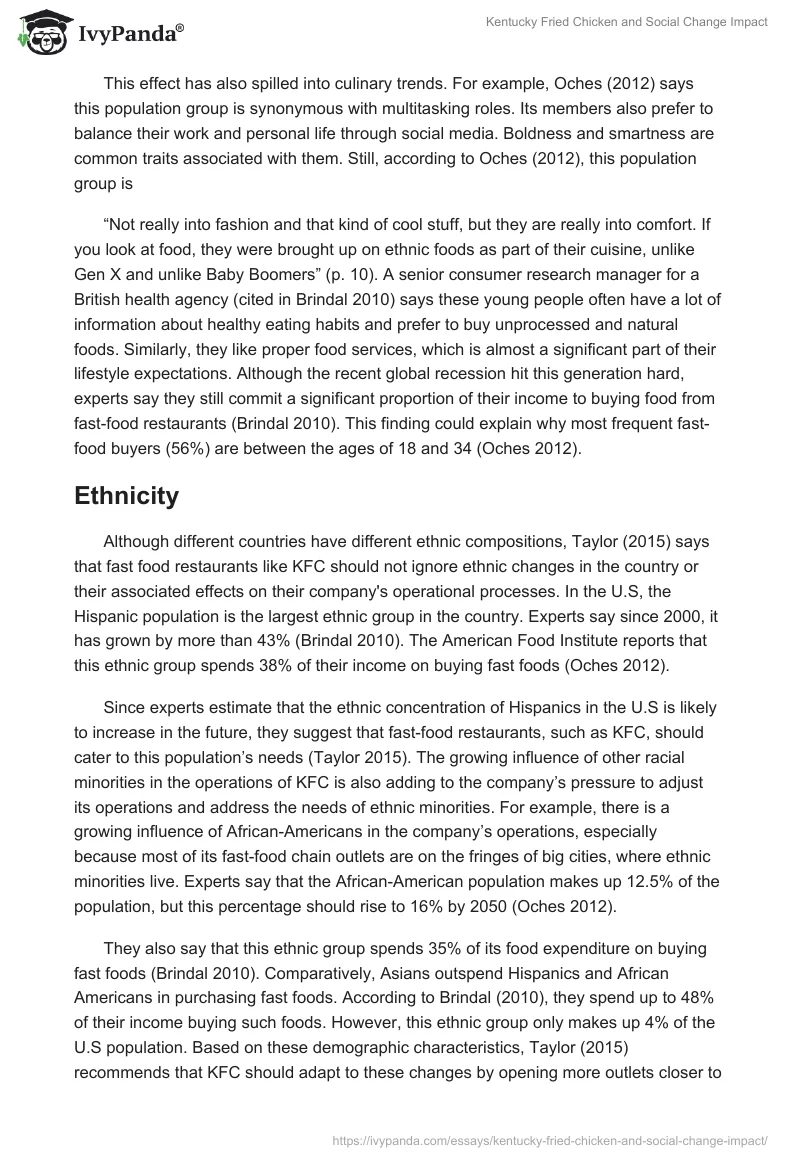Kentucky Fried Chicken and Social Change Impact. Page 4