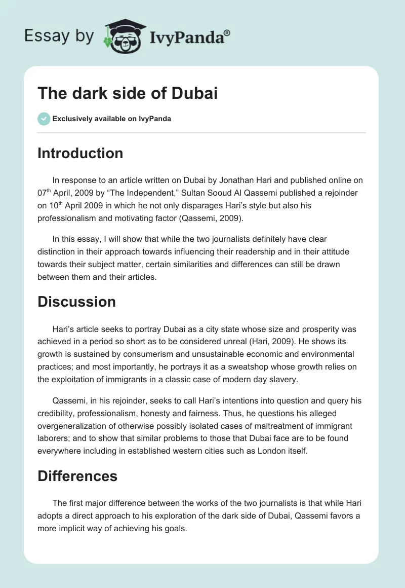 The dark side of Dubai. Page 1