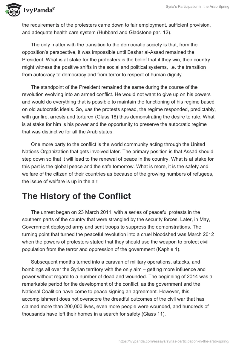 Syria's Participation in the Arab Spring. Page 2