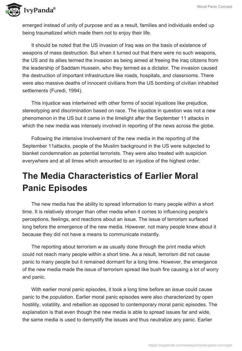 what is moral panic essay