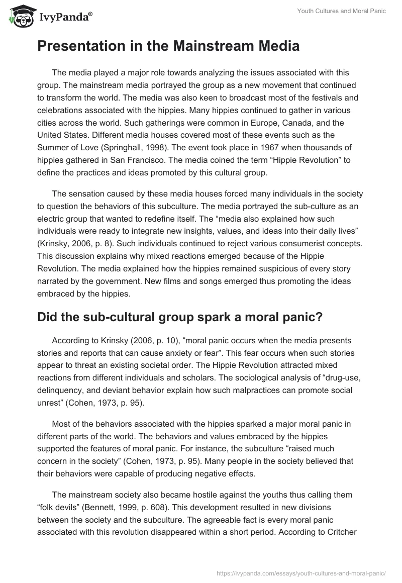 Youth Cultures and Moral Panic. Page 5