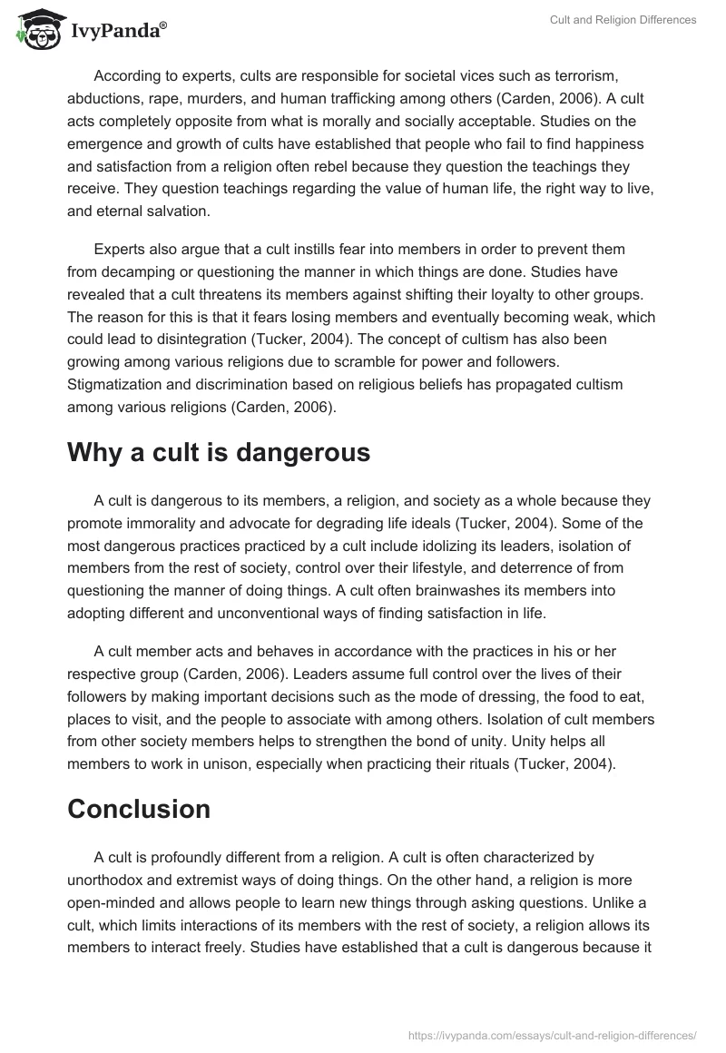 Cult and Religion Differences. Page 3