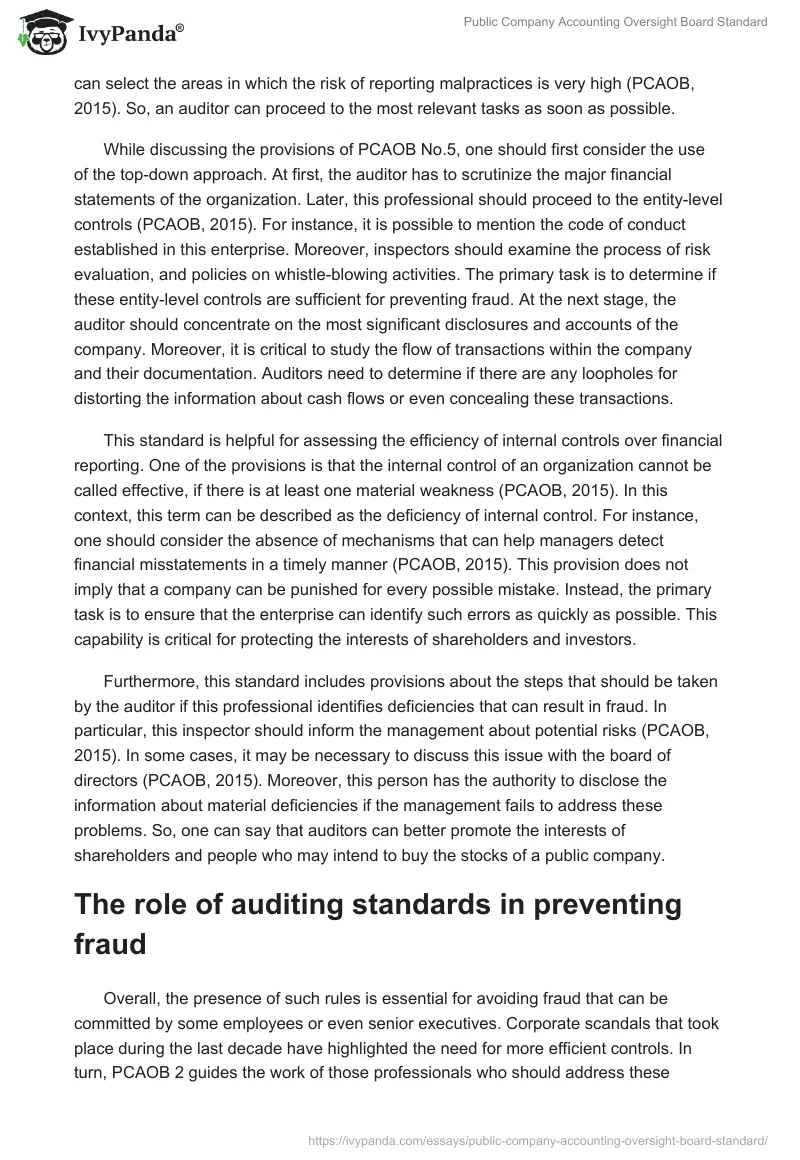 Public Company Accounting Oversight Board Standard. Page 2
