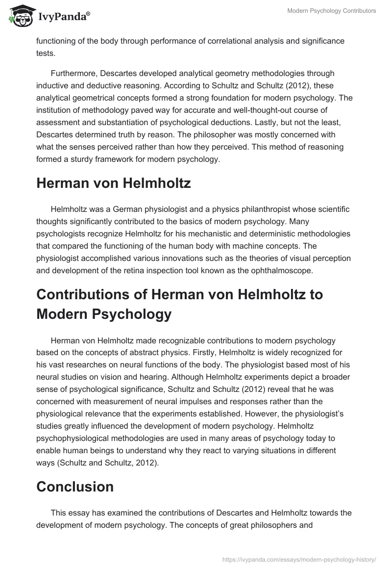 Modern Psychology Contributors. Page 2