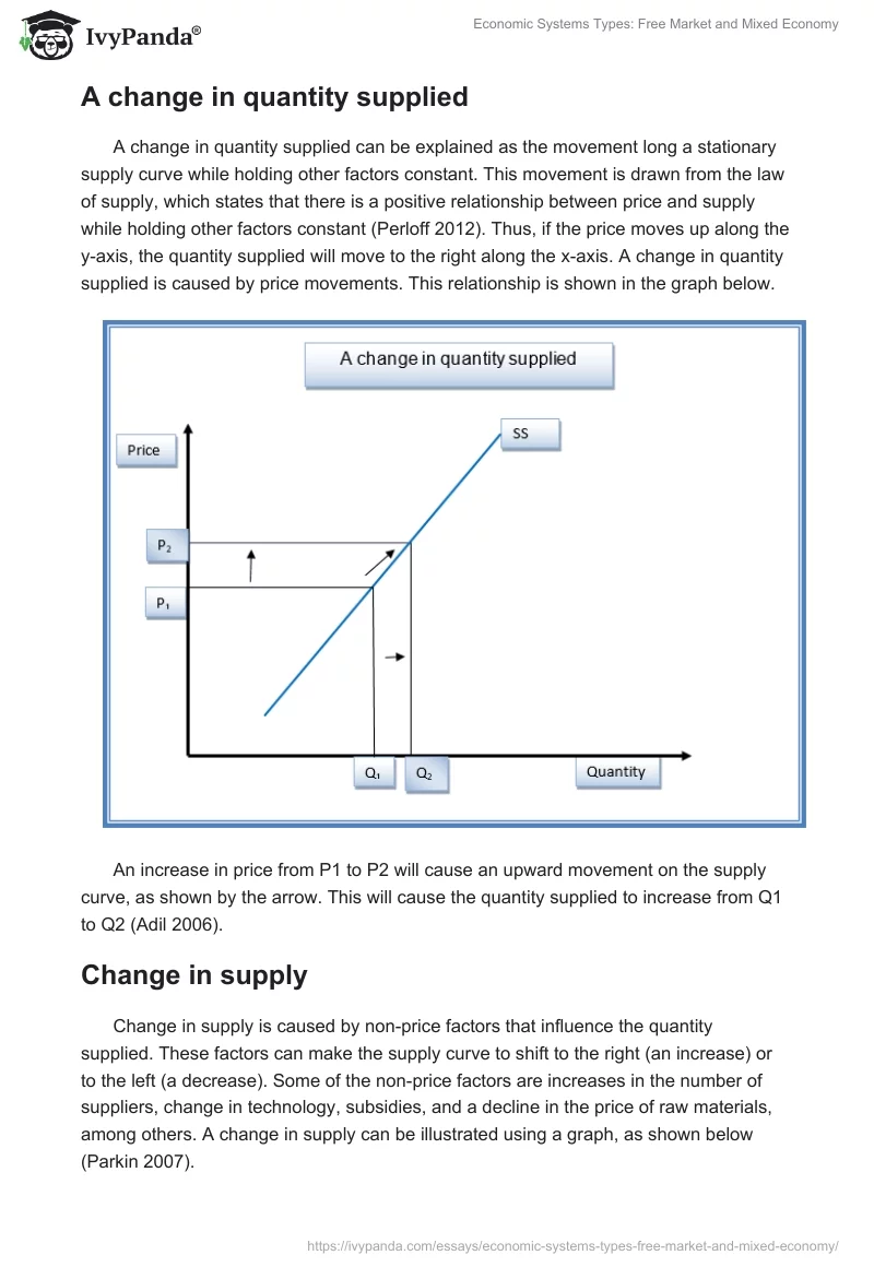 Economic Systems Types: Free Market and Mixed Economy. Page 2