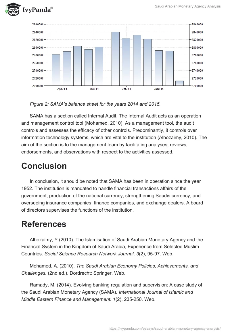 Saudi Arabian Monetary Agency Analysis. Page 3