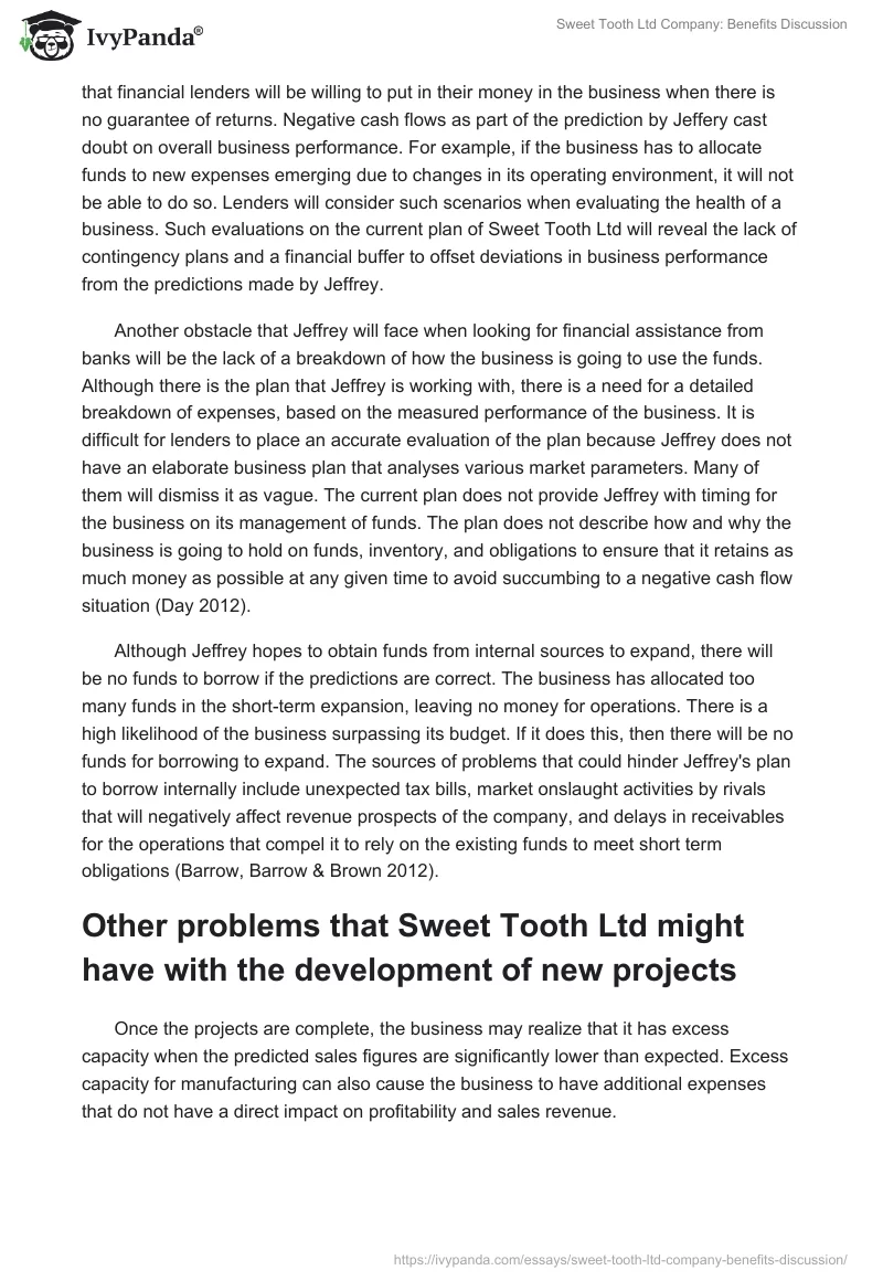 Sweet Tooth Ltd Company: Benefits Discussion. Page 4