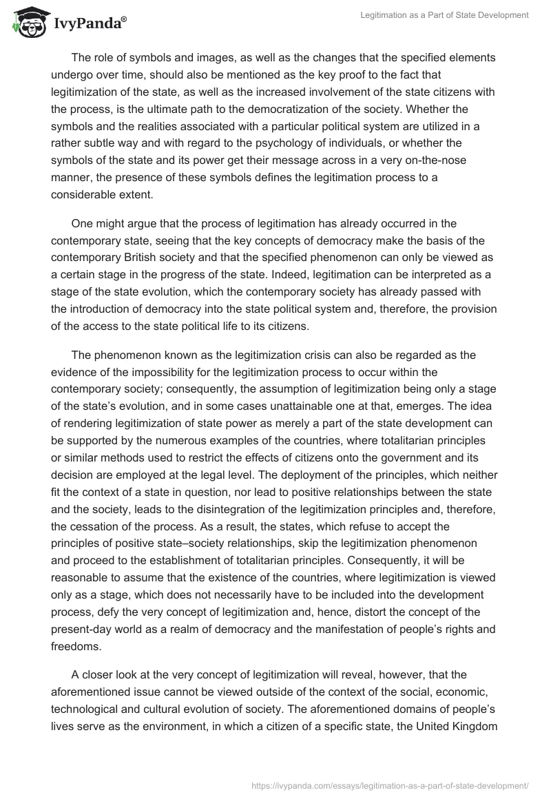 Legitimation as a Part of State Development. Page 2