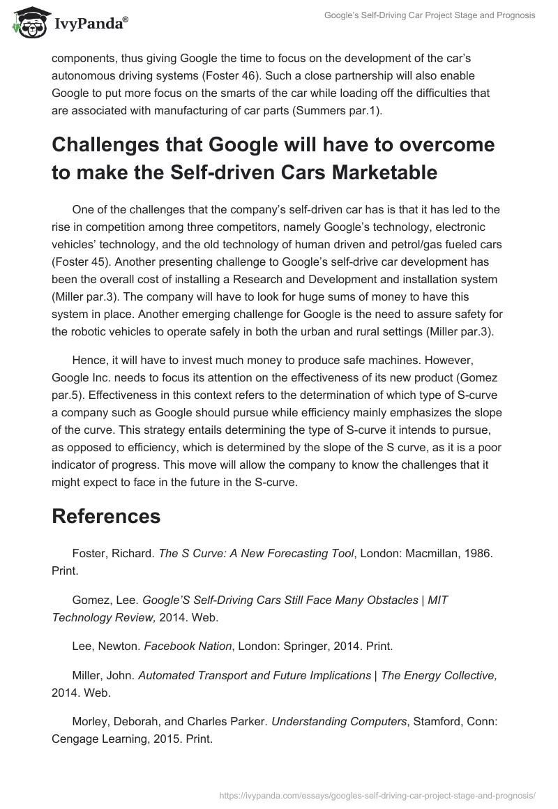 Google’s Self-Driving Car Project Stage and Prognosis. Page 2
