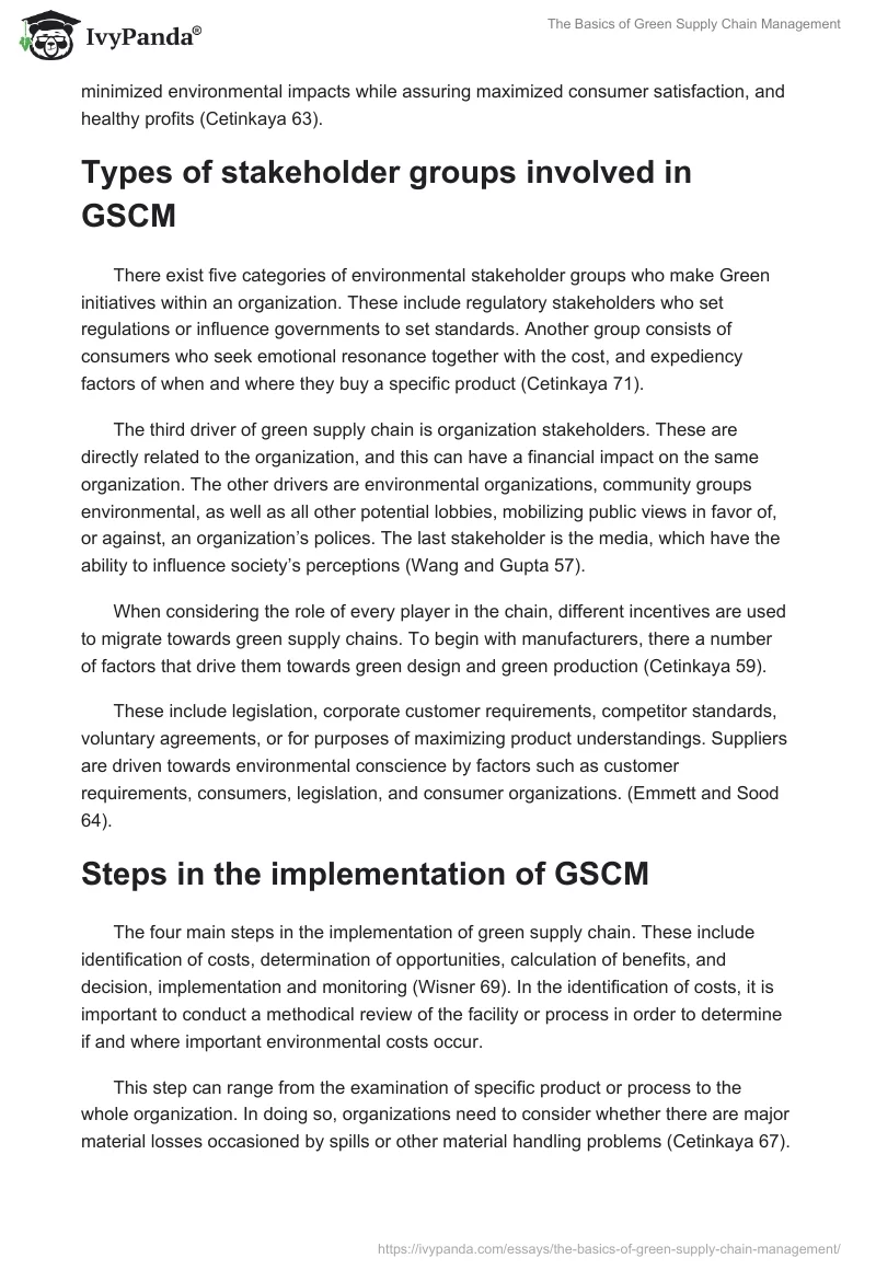 The Basics of Green Supply Chain Management. Page 5