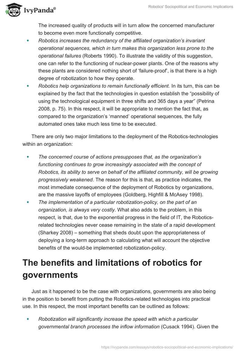 Robotics' Sociopolitical and Economic Implications. Page 3