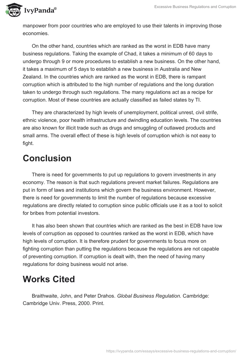 Excessive Business Regulations and Corruption. Page 5
