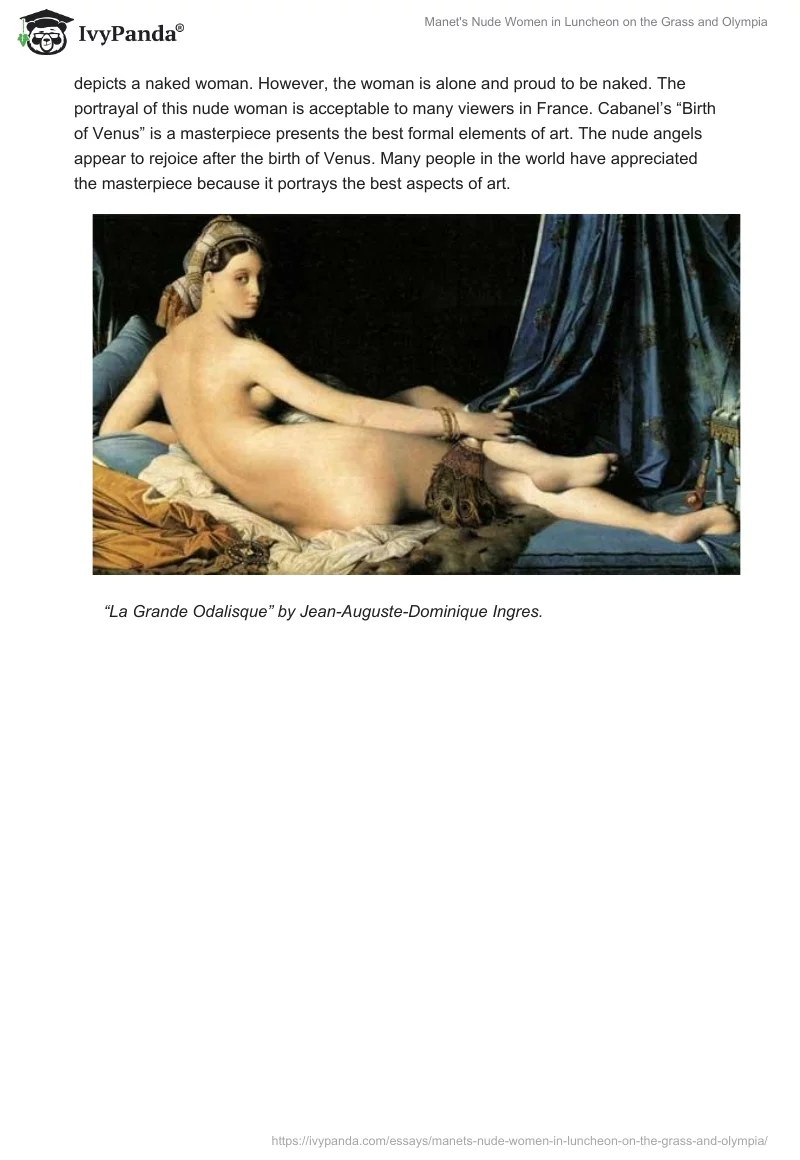 Manet's Nude Women in Luncheon on the Grass and Olympia. Page 3