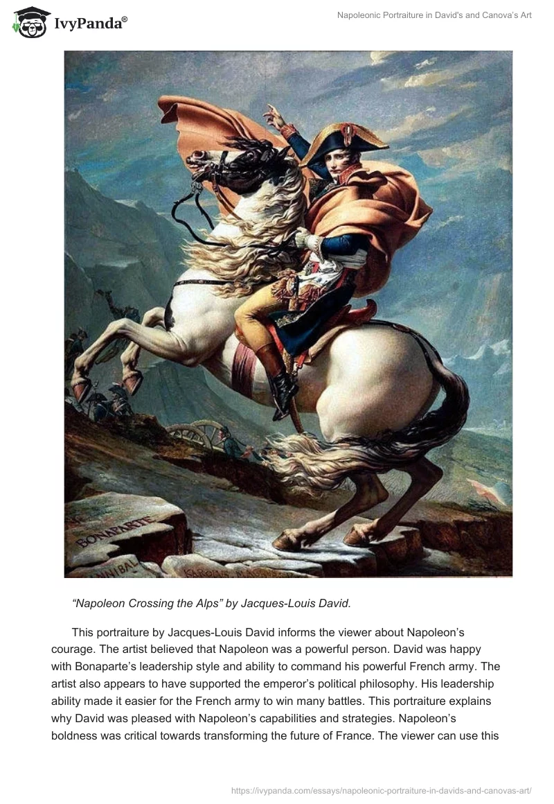 Napoleonic Portraiture in David's and Canova’s Art. Page 2