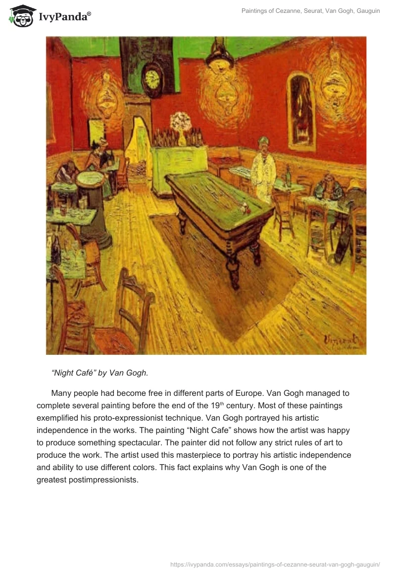Paintings of Cezanne, Seurat, Van Gogh, Gauguin. Page 2