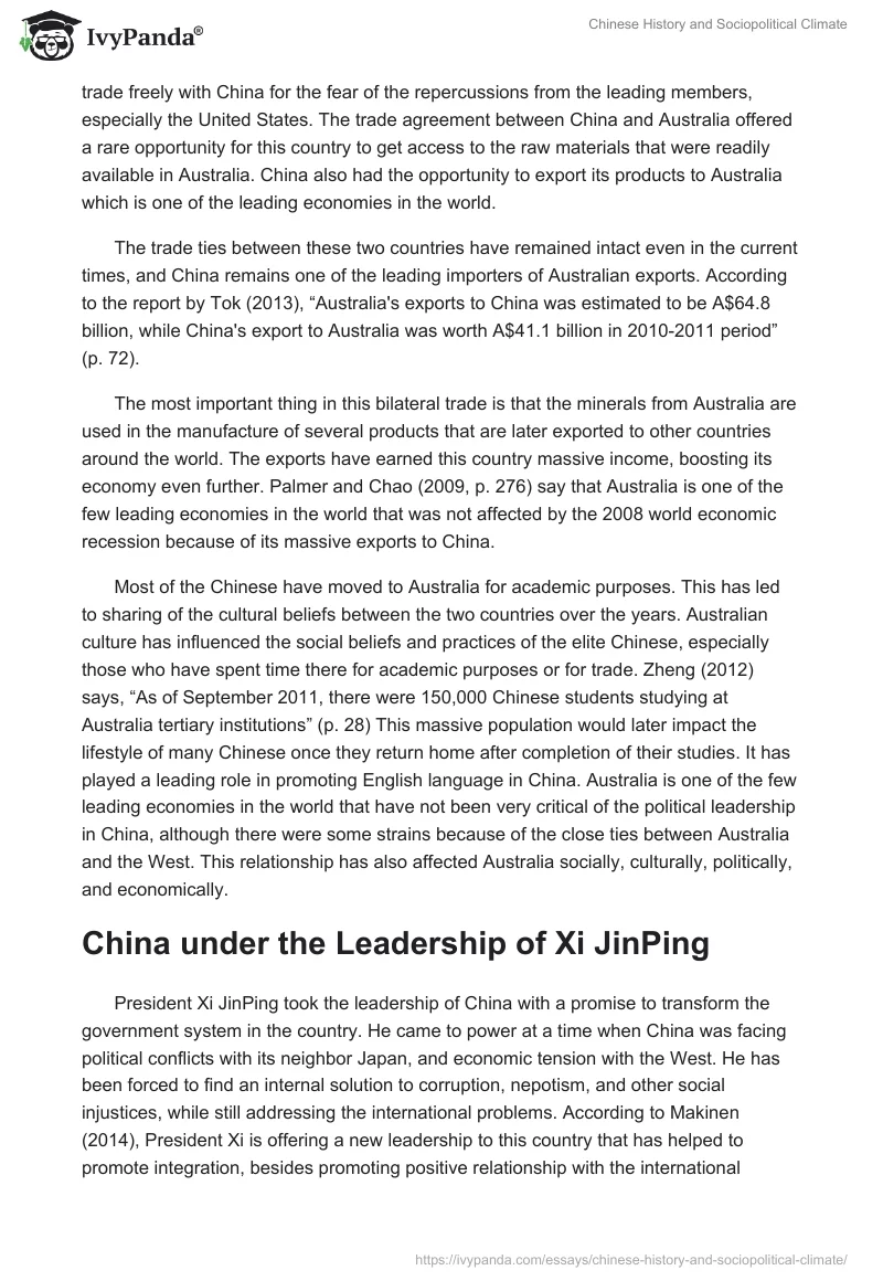 Chinese History and Sociopolitical Climate. Page 5