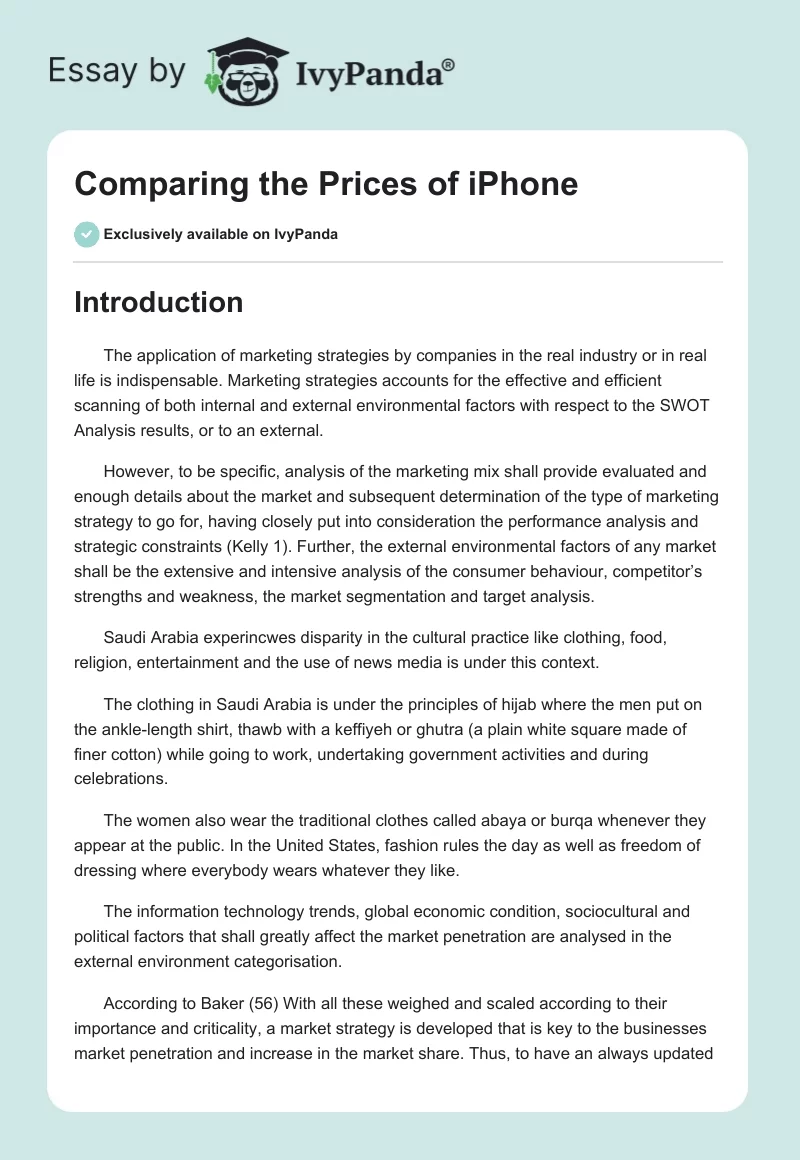 Comparing the Prices of iPhone. Page 1