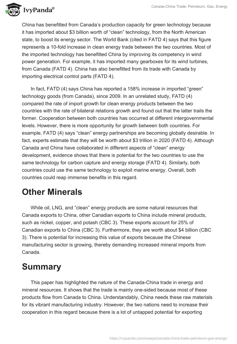 Canada-China Trade: Petroleum, Gas, Energy. Page 3