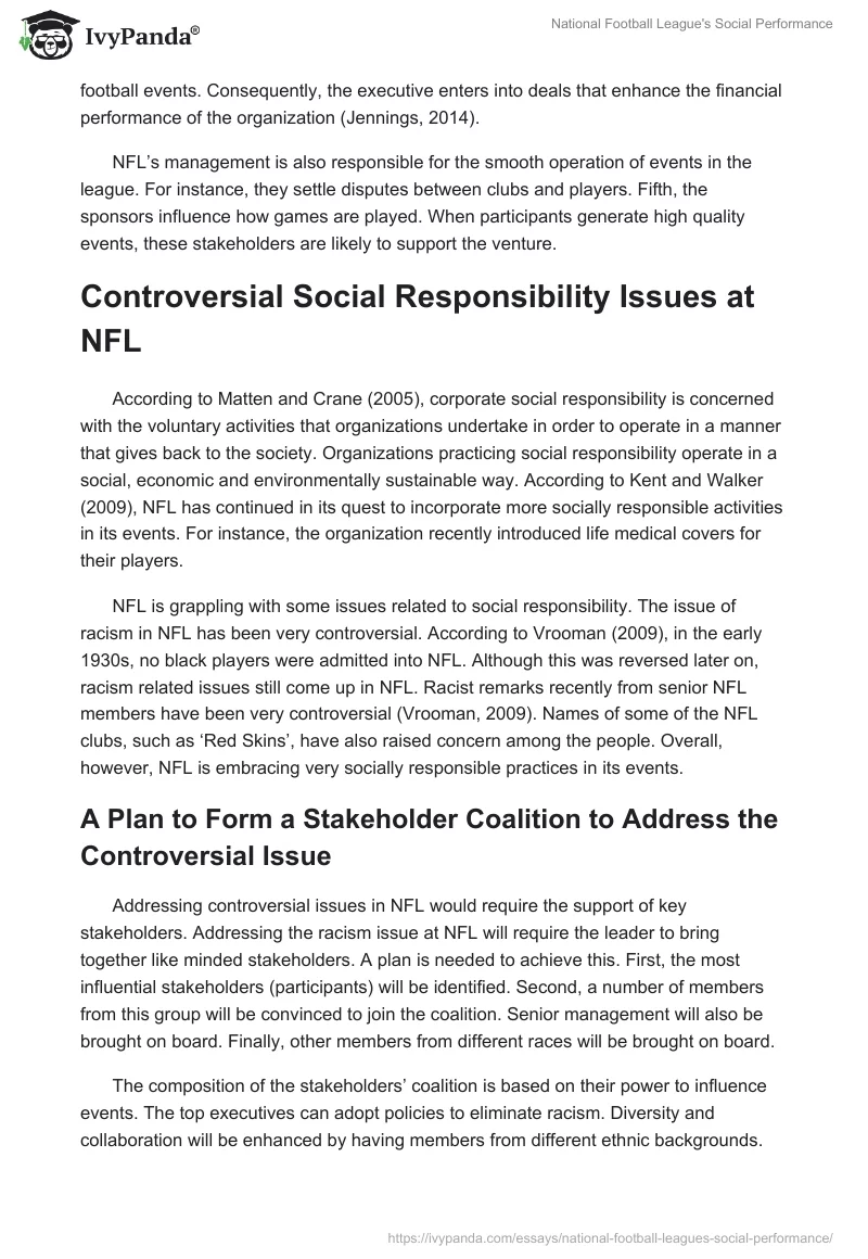 National Football League's Social Performance. Page 4