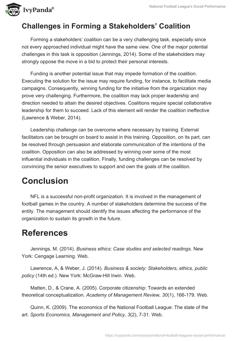 National Football League's Social Performance. Page 5