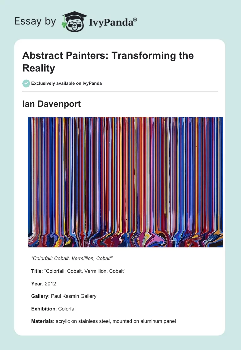 Abstract Painters: Transforming the Reality. Page 1