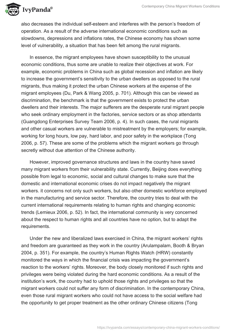 Contemporary China Migrant Workers Conditions. Page 2