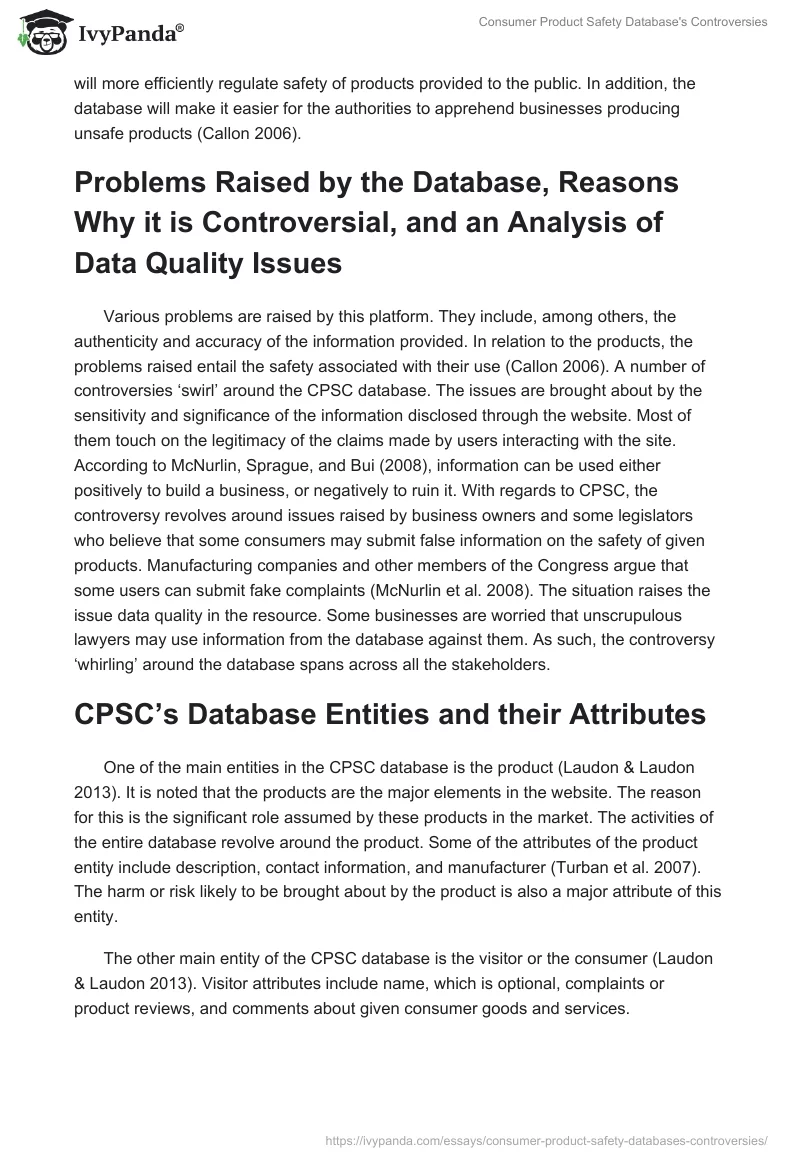 Consumer Product Safety Database's Controversies. Page 3