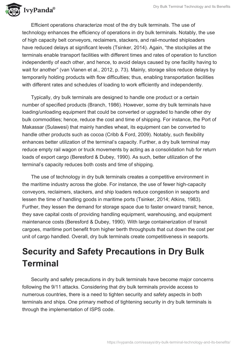 Dry Bulk Terminal Technology and Its Benefits. Page 2